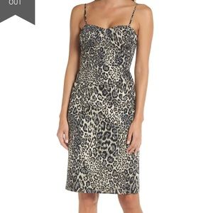 J. Crew Strapless Metallic Leopard Spot Dress